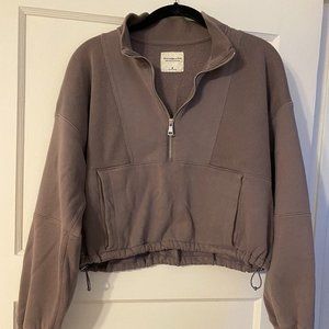 Abercrombie & Fitch Cinched Crop Sweatshirt